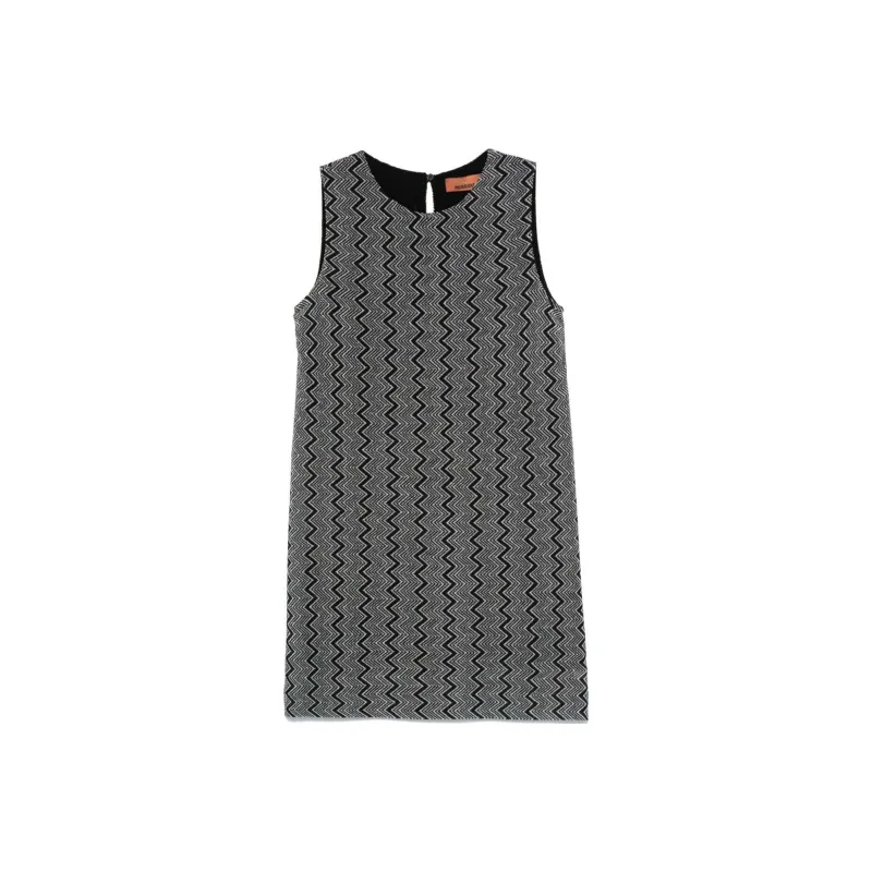 MISSONI Sleeveless Zig zag Mini Dress-0
