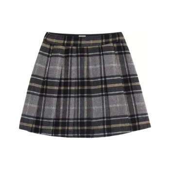 GAP Casual Short Skirts Women's Black Plaid