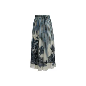 DIOR Casual Long Skirts Women's Blue