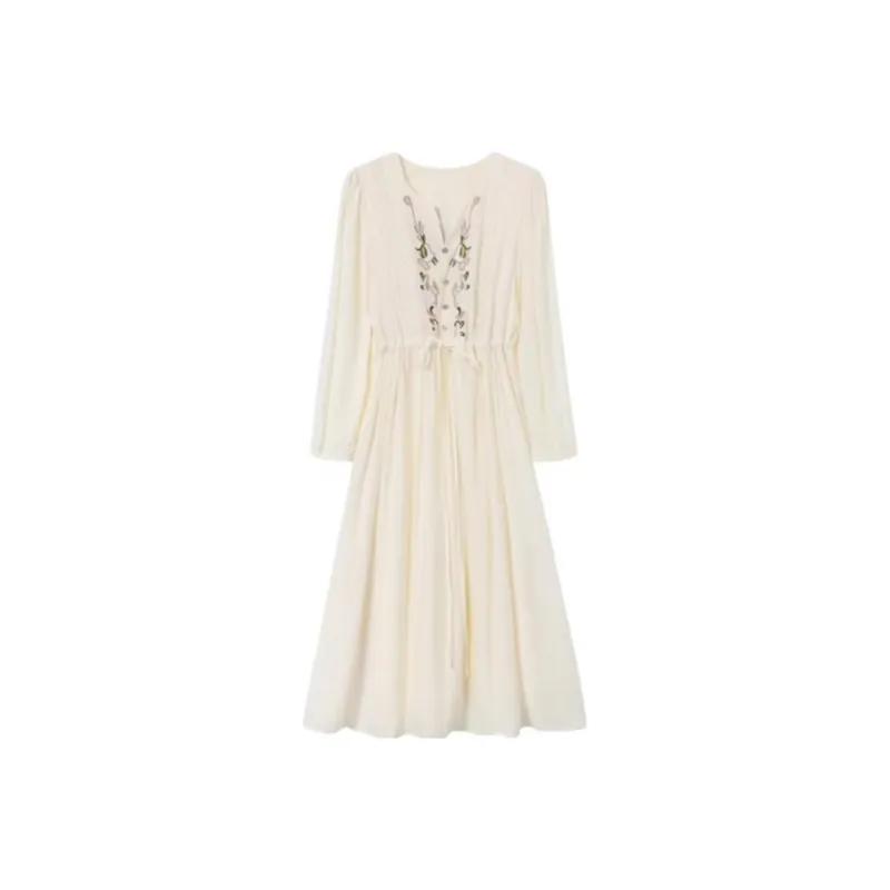 Incolore Long Sleeved Dresses Women's Apricot-0