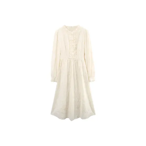 A Paradise For Awakening Long Sleeved Dress Women's Beige