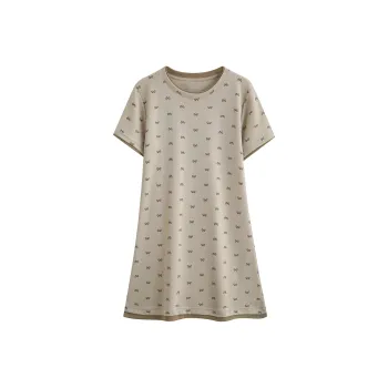 LSVE Short-Sleeved Dresses Women's Light Khaki