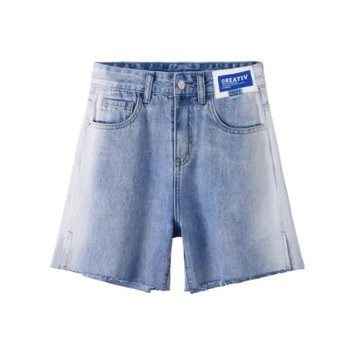 HIPPIEMISS Denim Shorts Enge Women's Light Blue