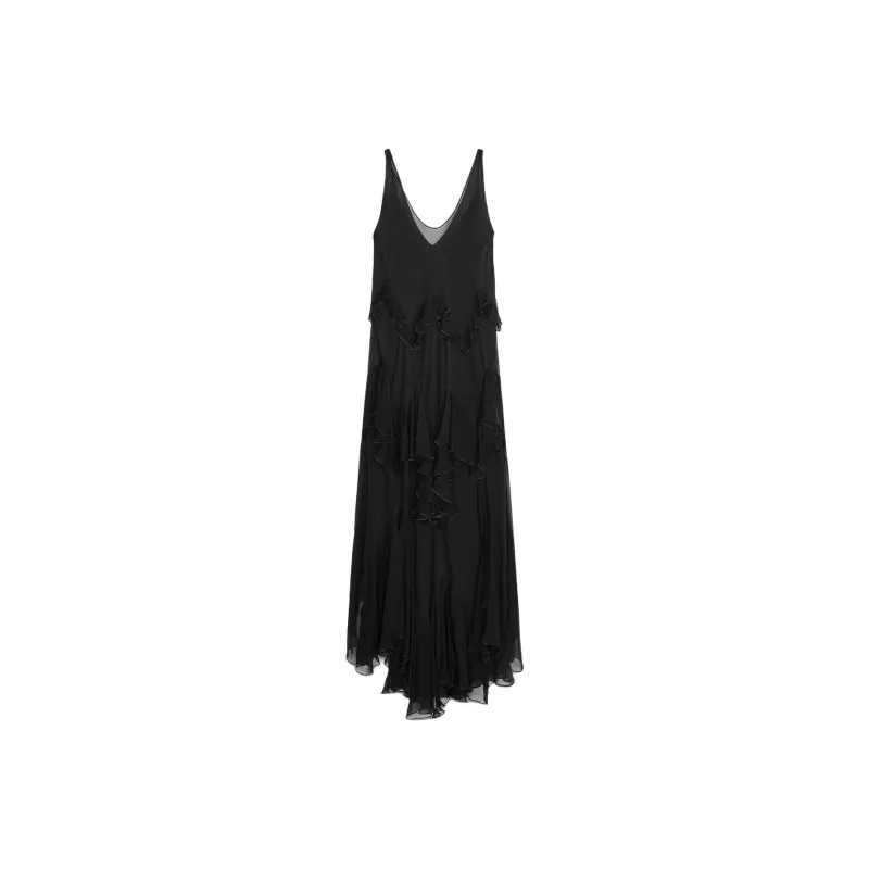 ZARA ZW Series Sleeveless Dress Women's Black-0