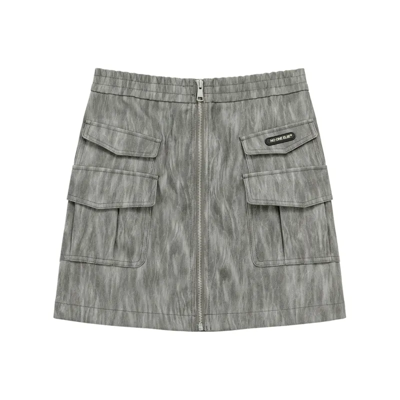 NO ONE ELSE Casual Short Skirts Women's Gray-0