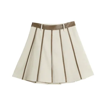 ELLE Casual Short Skirts Women's Khaki Green