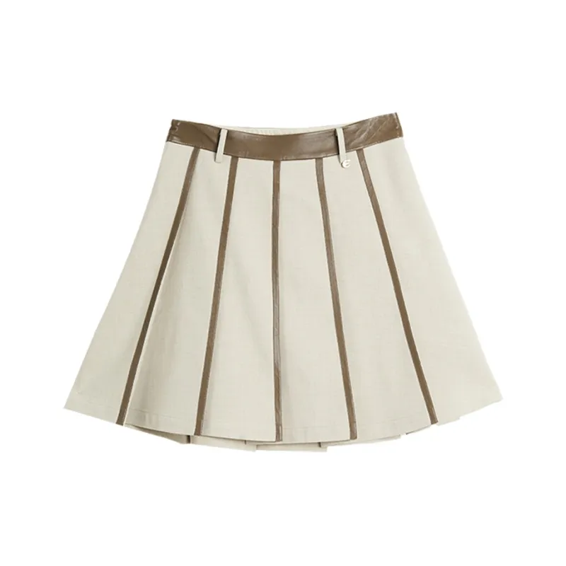 ELLE Casual Short Skirts Women's Khaki Green-0