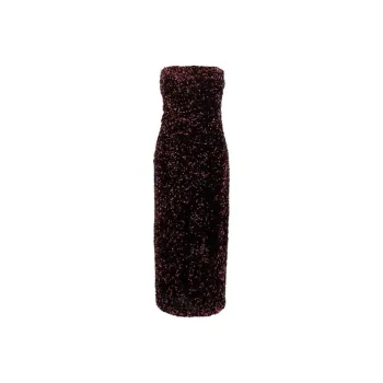BE PLAIN Sleeveless Dress Women's Burgundy