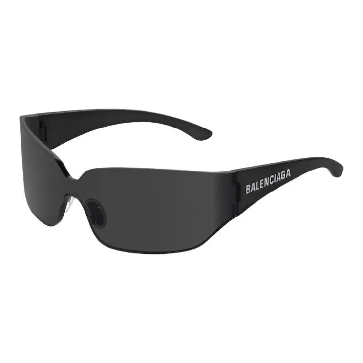 Balenciaga Nylon Injection Molded Polyamide Irregular Shape Sunglasses Women's Black-0