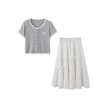 DonnaZilan Two Piece Skirt Sets Women's