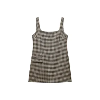 ZARA ZW Series Slip Dresses Women's Beige Brown