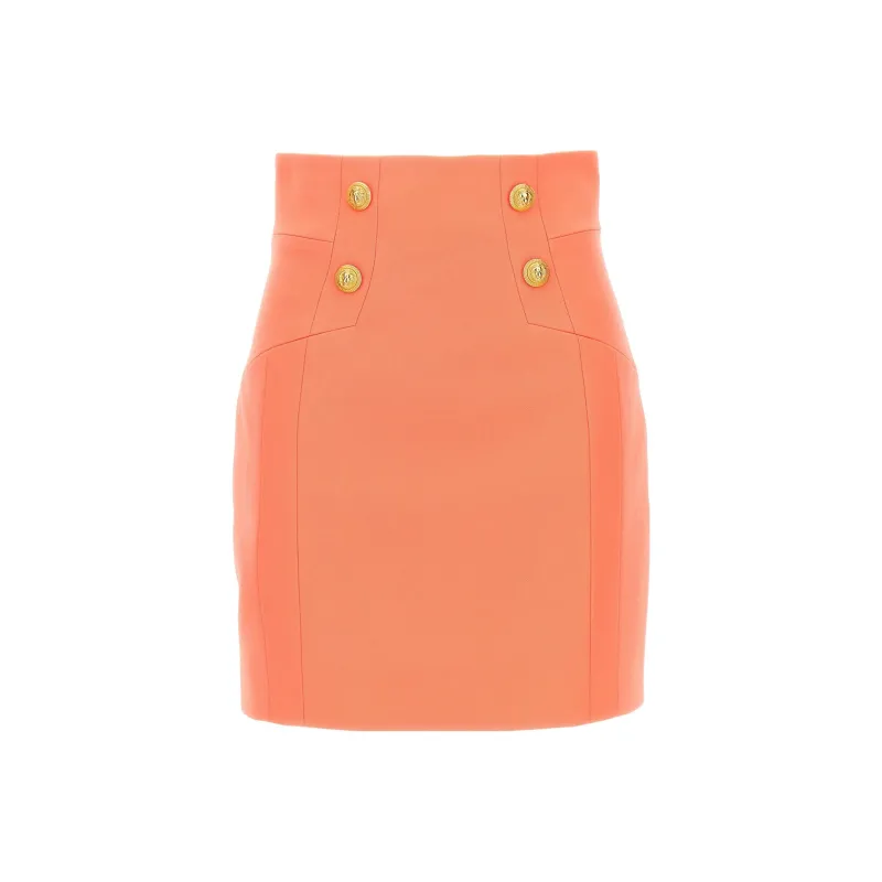 BALMAIN Casual Short Skirts Women's Pink-0