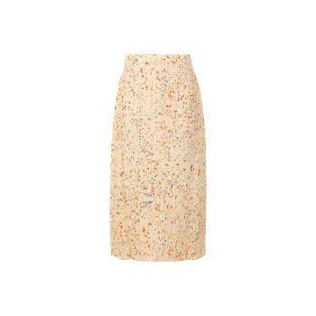 PLEATS PLEASE ISSEY MIYAKE Casual Long Skirts Women's Yellow