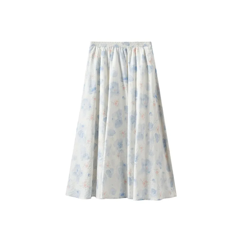 Inman Casual Long Skirt Women's Sky Blue-0