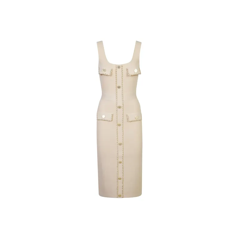Elisabetta Franchi Chain detail Midi Dress-0