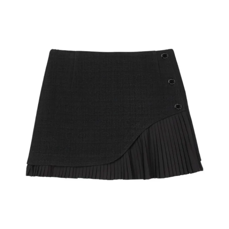Sandro Alexy Tweed Pleated Miniskirt-0