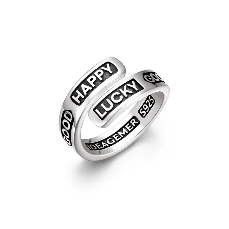IDEAGEMER S925 Silver Rings Men's-7