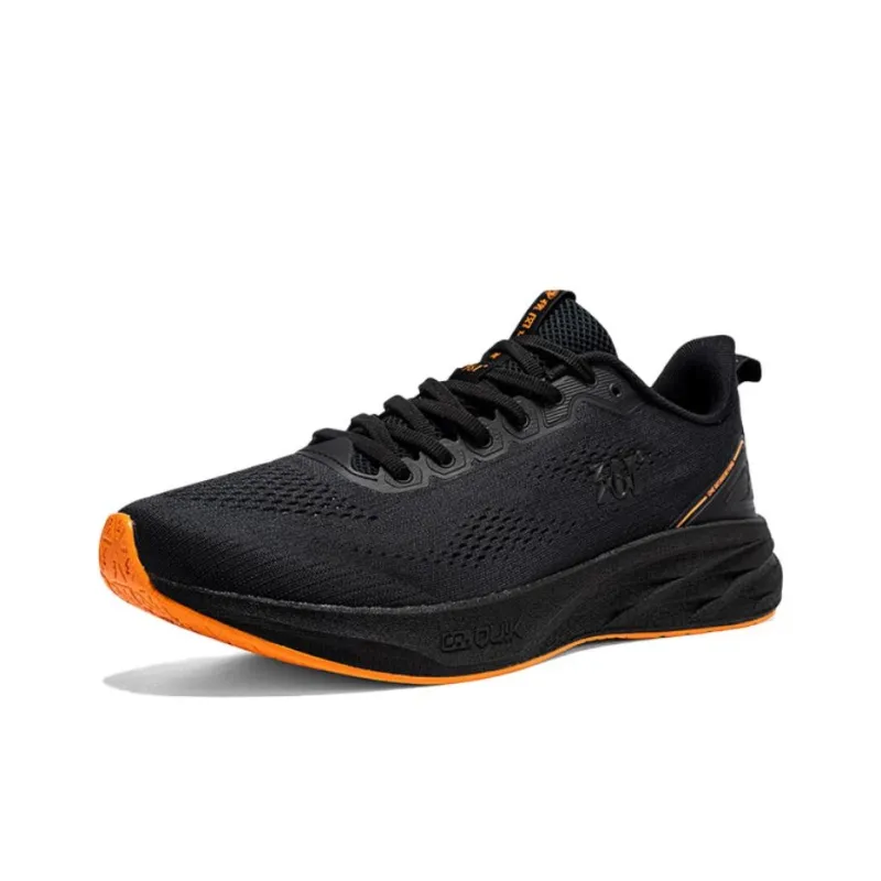 361° Wear resistant And Lightweight Low Top Casual Running Shoes Men's Black Orange-2