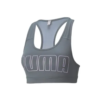 PUMA Mid Impact 4Keeps Graphic Sport Bra Sports Underwear Women's Gray