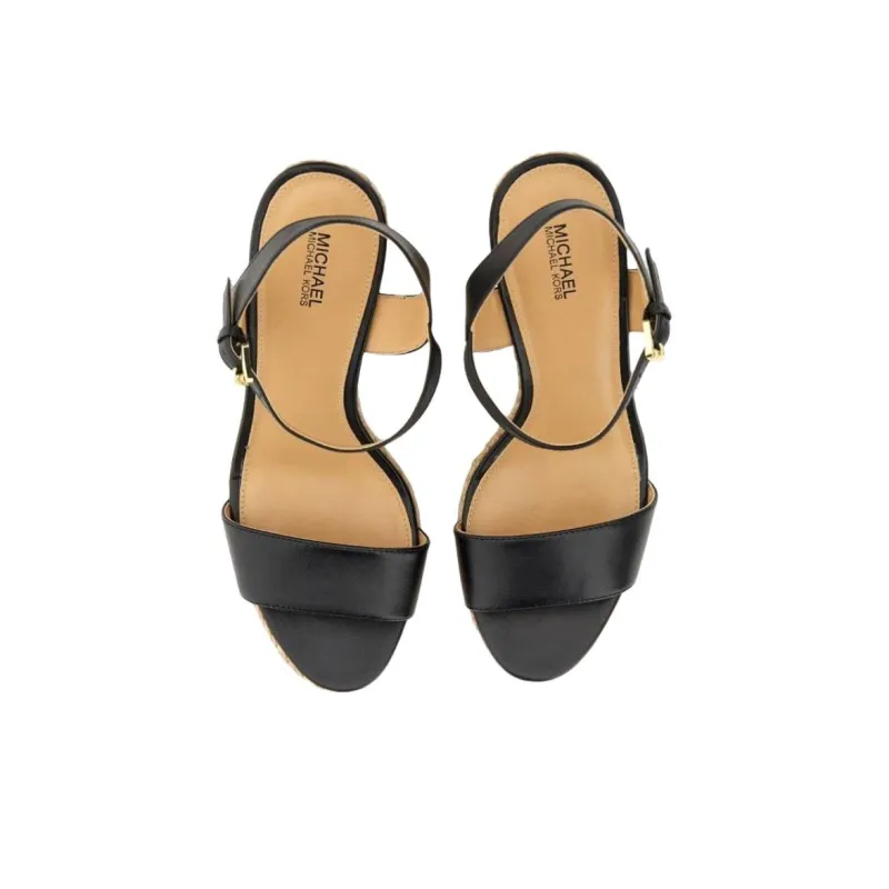 MICHAEL KORS Zeppa Jill One Strap Sandals Women's Black-3