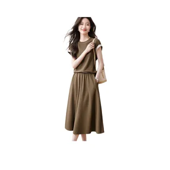 Mo Han Yi Mei Skirt Set Women's Khaki Green