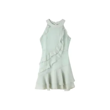 DOKZB Sleeveless Dress Women's Gray Green