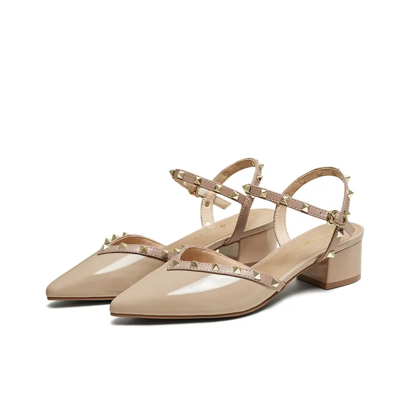 PT'SON Chunky Heel High Heels Women's-6