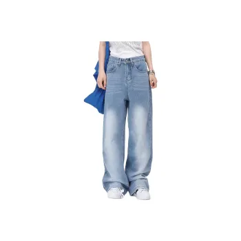 YINLEI Jeans Women's Universal White Blue