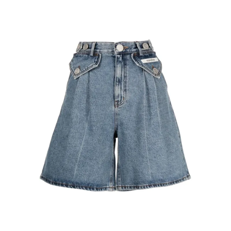 KIMHEKIM Button embellished Denim Shorts-0