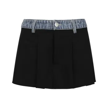 ANN ANDELMAN Casual Short Skirts Women's Black