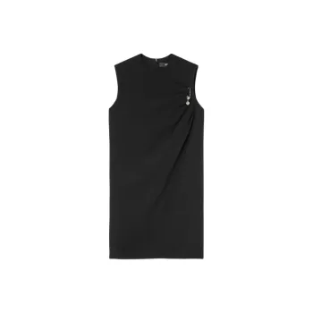 VERSACE Safety Pin Detailed Sleeveless Mini Dress