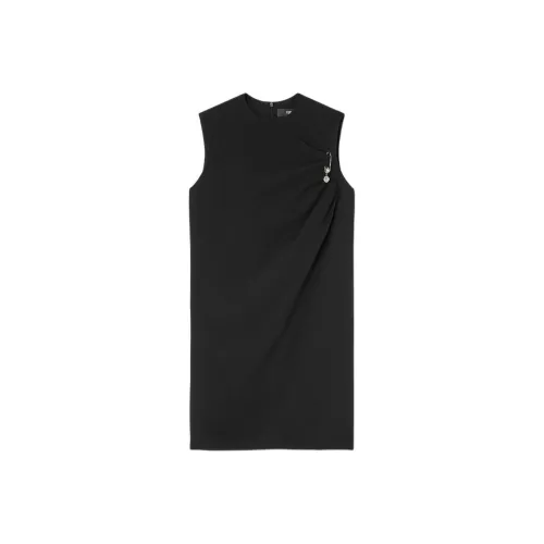 VERSACE Safety Pin Detailed Sleeveless Mini Dress