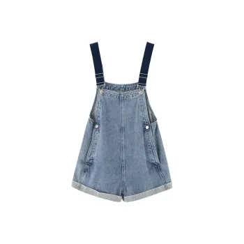 SOON FLOWER Summer Denim Shorts Women's Light Blue