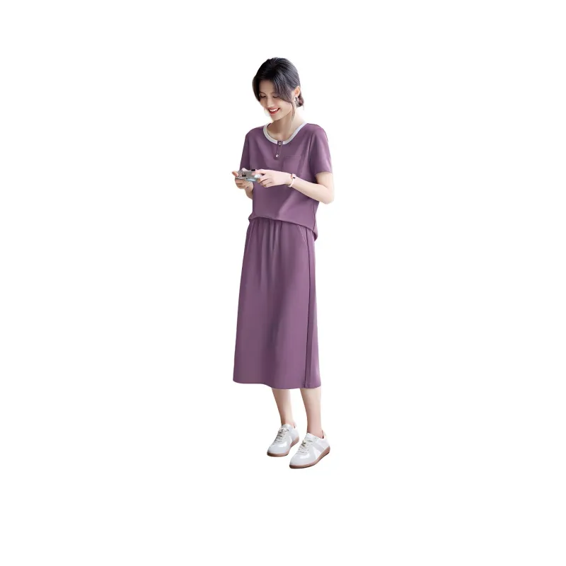 XWI Two Piece Skirt Sets Women's Purple-0