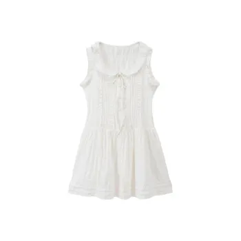 QYPRF Sleeveless Dress Women's White