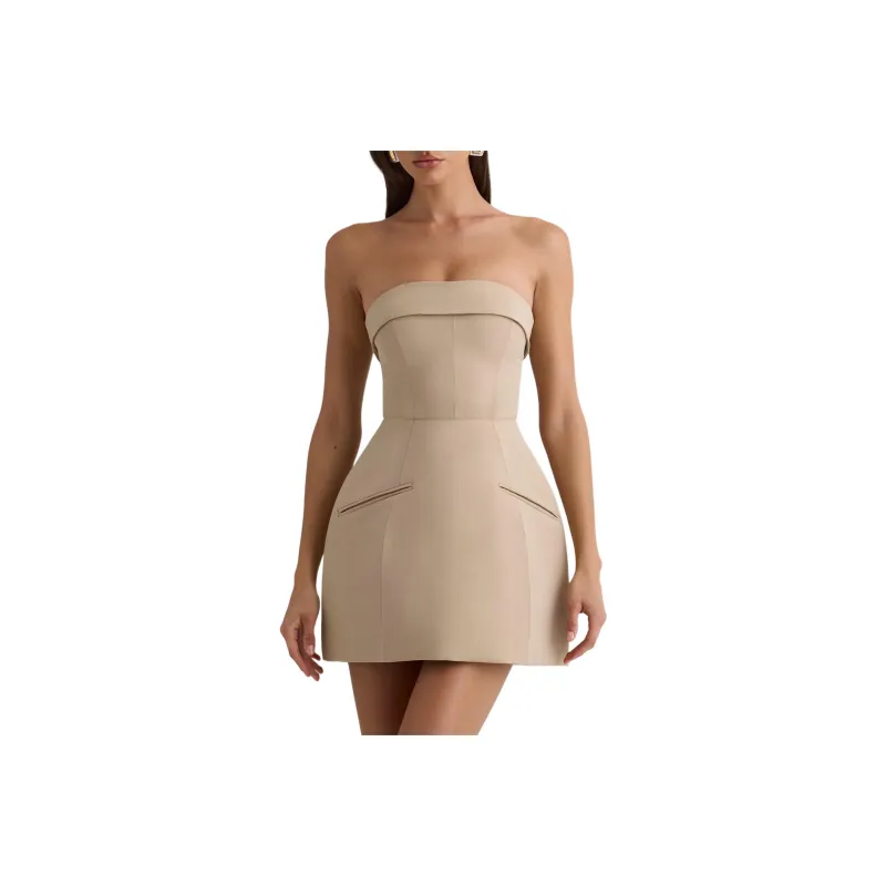 OH POLLY SS25 Taia Sleeveless Dress Women's Camel/Camel-0