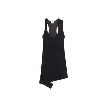 COURREGES Double buckle Satin Dress