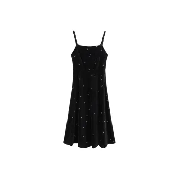 SUBEN Slip Dresses Women's Black