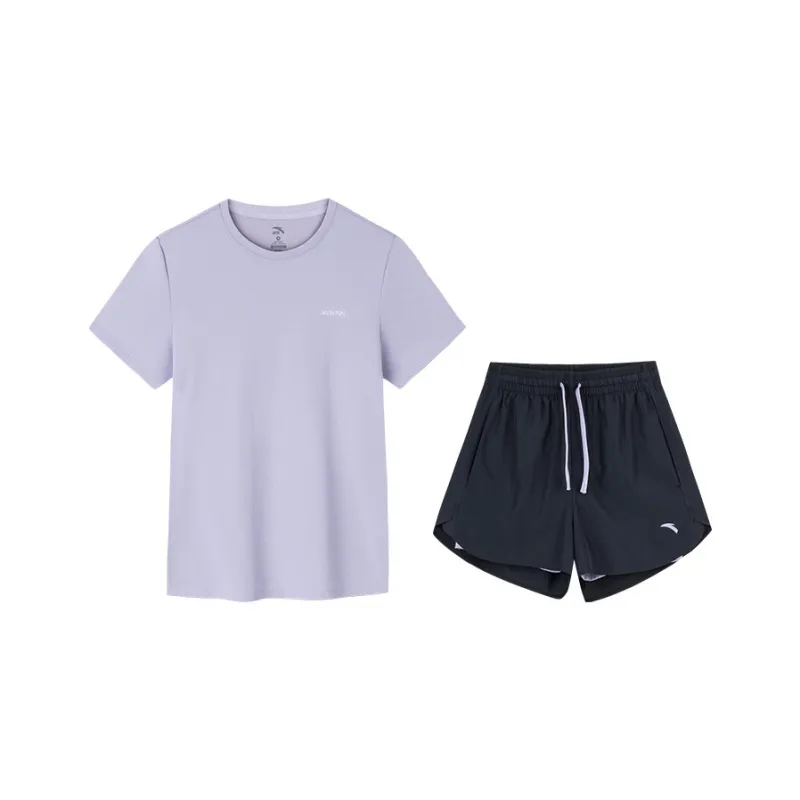 ANTA Casual Suits Women's Purple Mist+Basic Black-0
