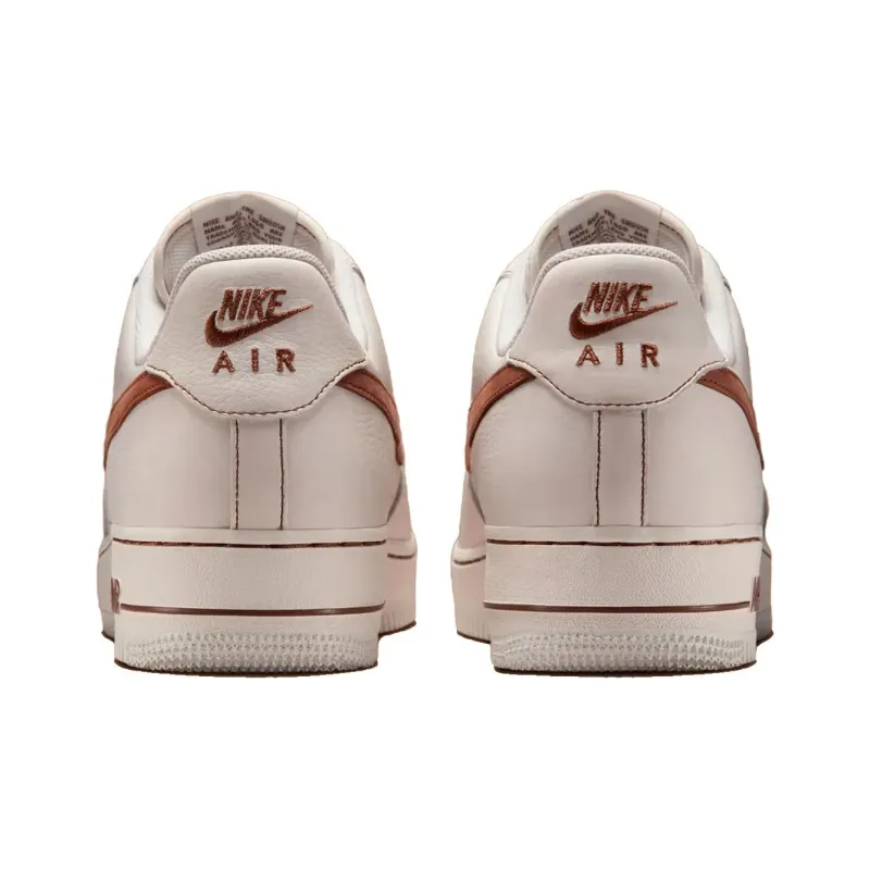 Nike Air Force 1 Anti Slip Wear Resistant Low Top Skateboard Shoes Unisex Beige Brown-4