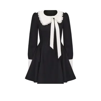 AFGGD Long Sleeved Dresses Women's Black