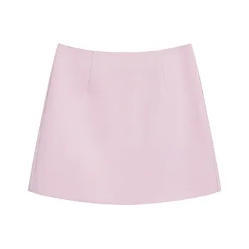 ETSE Casual Short Skirts Women's Pink