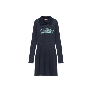 CHUU Long Sleeved Dresses Women's Navy Blue