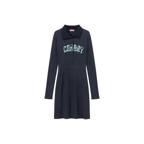CHUU Long-Sleeved Dresses Women's Navy Blue