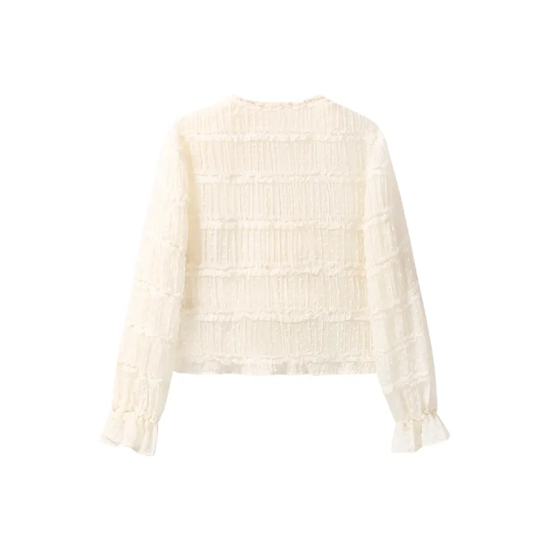 FAIRWHALE Shirts Women's Beige Apricot-1