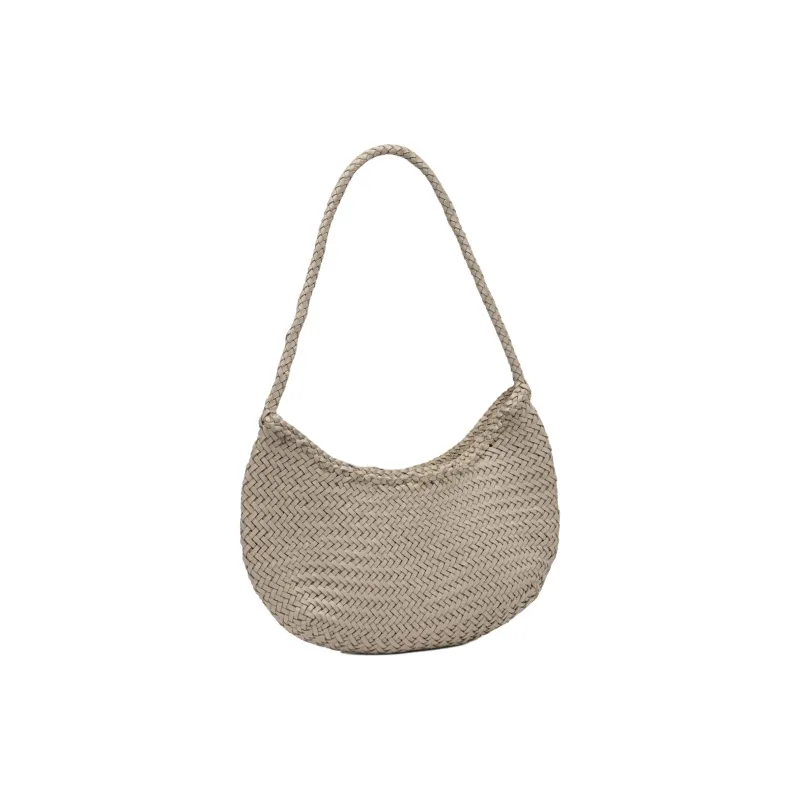 Dragon Diffusion Leather Shoulder Bag Women's Gray-2