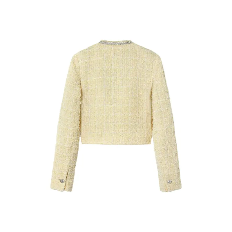 VERSACE Crystal embellished Tweed Jacket-1