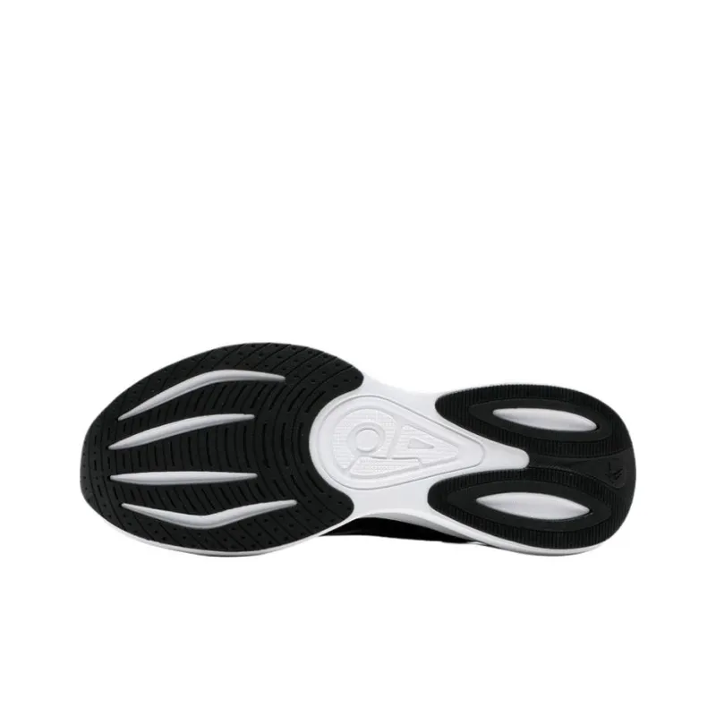 QIAODAN Anti Slip Wear Resistant Low Top Casual Running Shoes Men's Black White-5