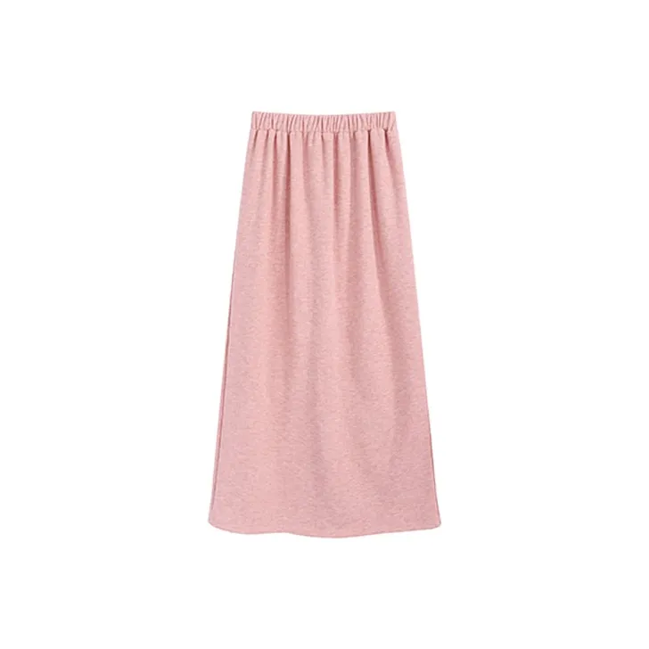 Garbege Casual Long Skirts Women's Pink-0