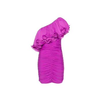 Rotate Chiffon Asymmetric Ruffled Mini Dress